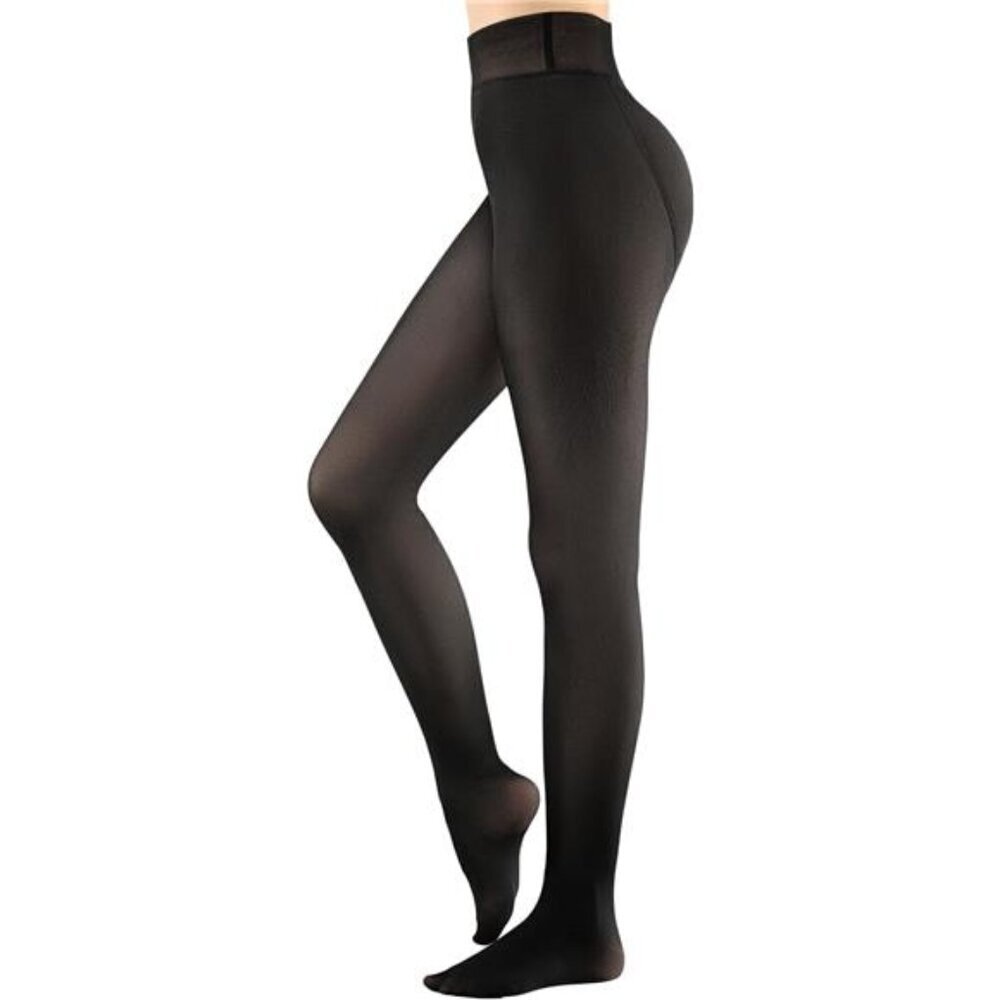 Warm Fleece Lined Tights for Women One Size
